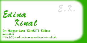 edina kinal business card